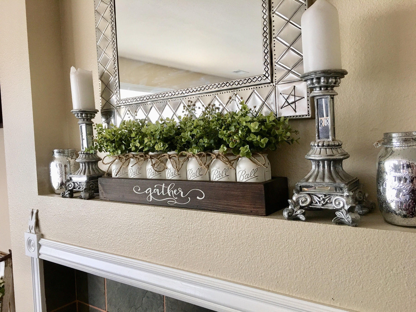 Mason Jar Centerpiece - Gather 24"