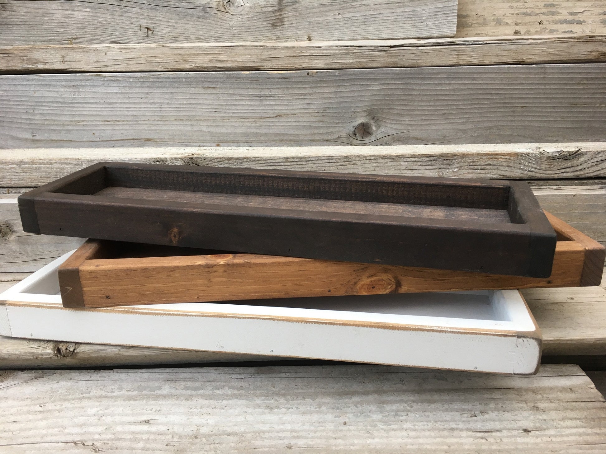 Rustic Solid Wood Bathtub Tray 