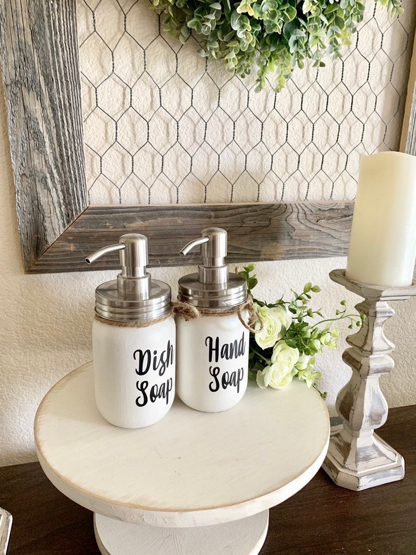 Kitchen Soap Dispenser Farmhouse Kitchen Decor Dish Soap