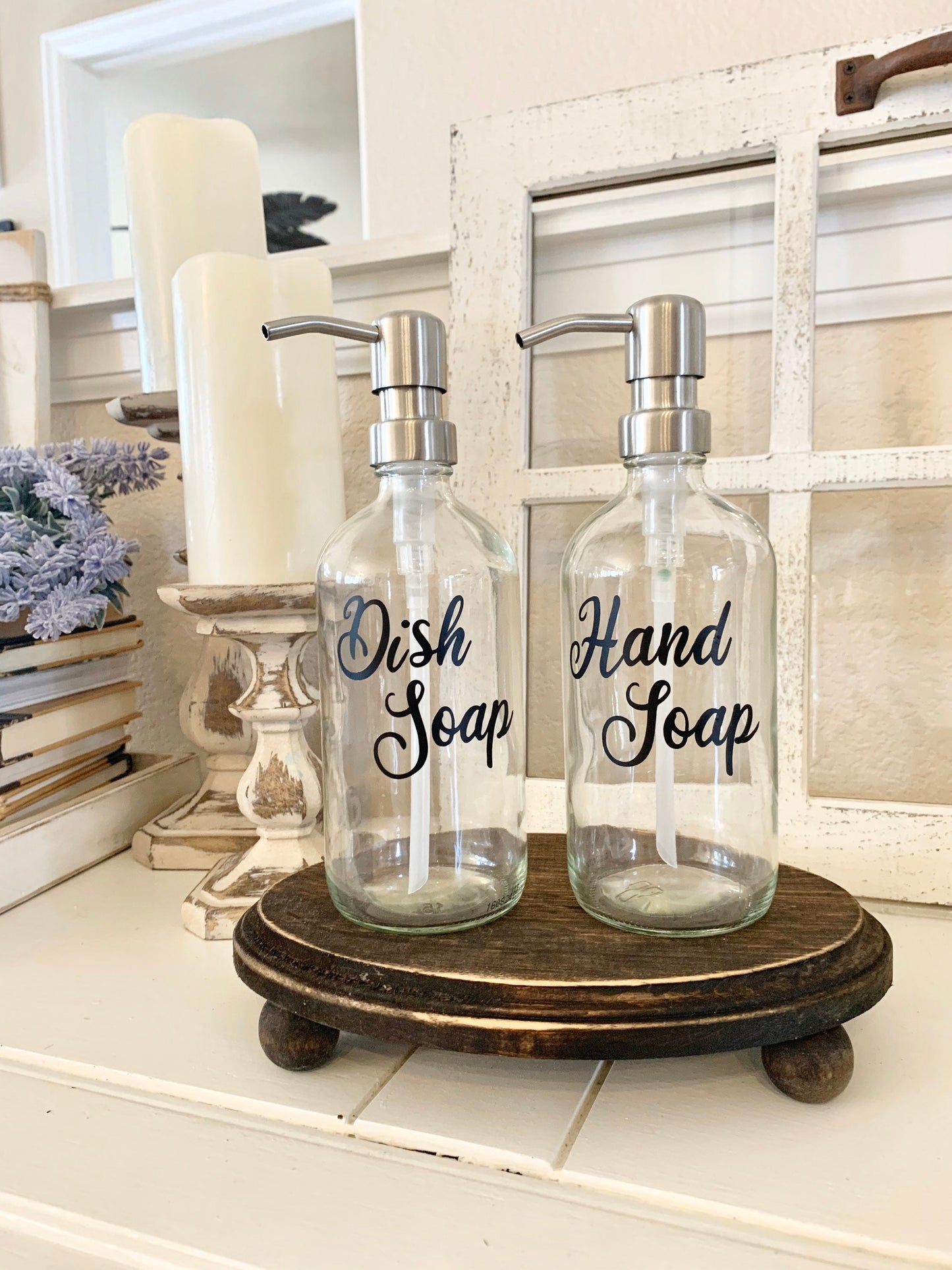 Kitchen Soap Dispenser, Farmhouse Kitchen Decor, Dish Soap Dispenser, Hand Soap Dispenser, Painted Mason Jar Soap Dispenser, Farmhouse Decor