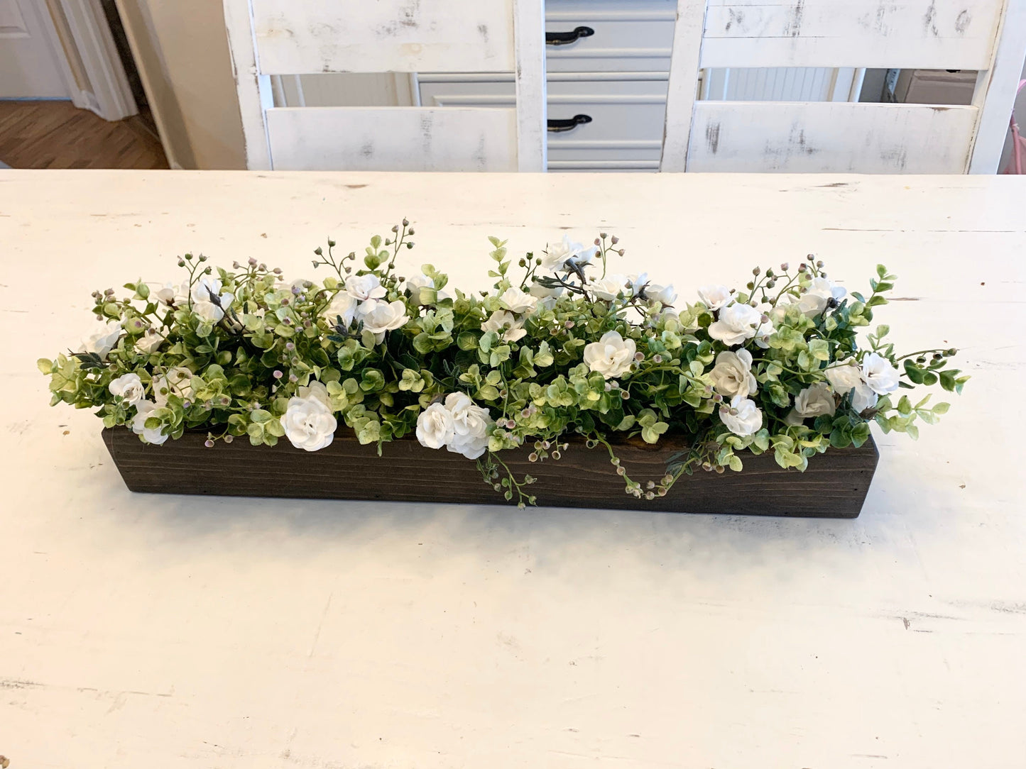 Farmhouse Decor, Farmhouse Floral Arrangement, Dining Table Centerpiece, Farmhouse Kitchen Decorations, Rustic Farmhouse Centerpiece