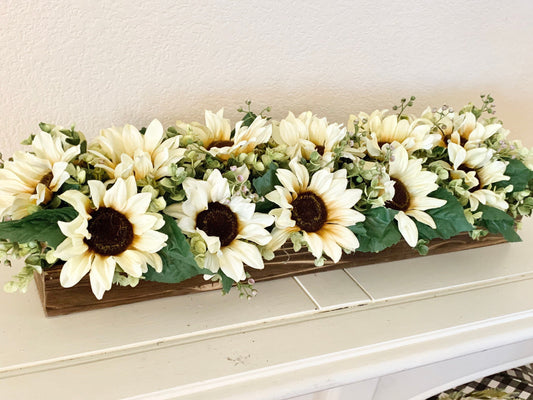 Rustic Floral Centerpiece - Sunflowers
